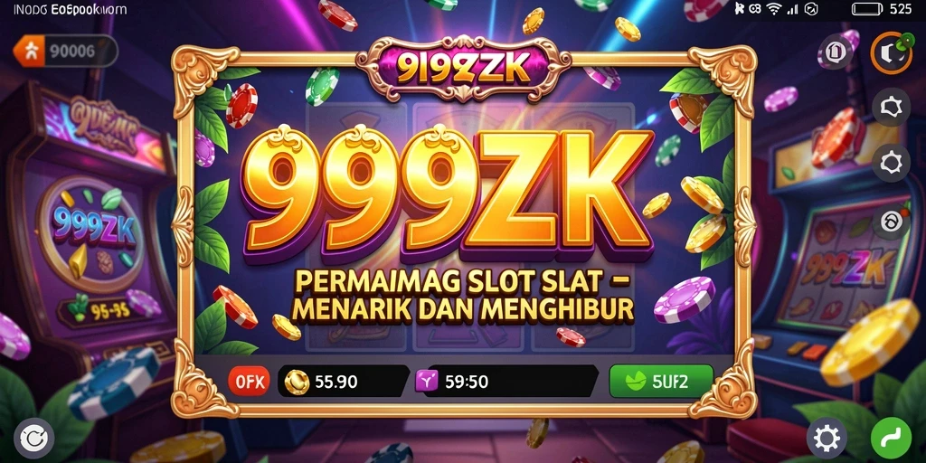 Tangkapan layar permainan 999ZK menampilkan aksi seru slot.