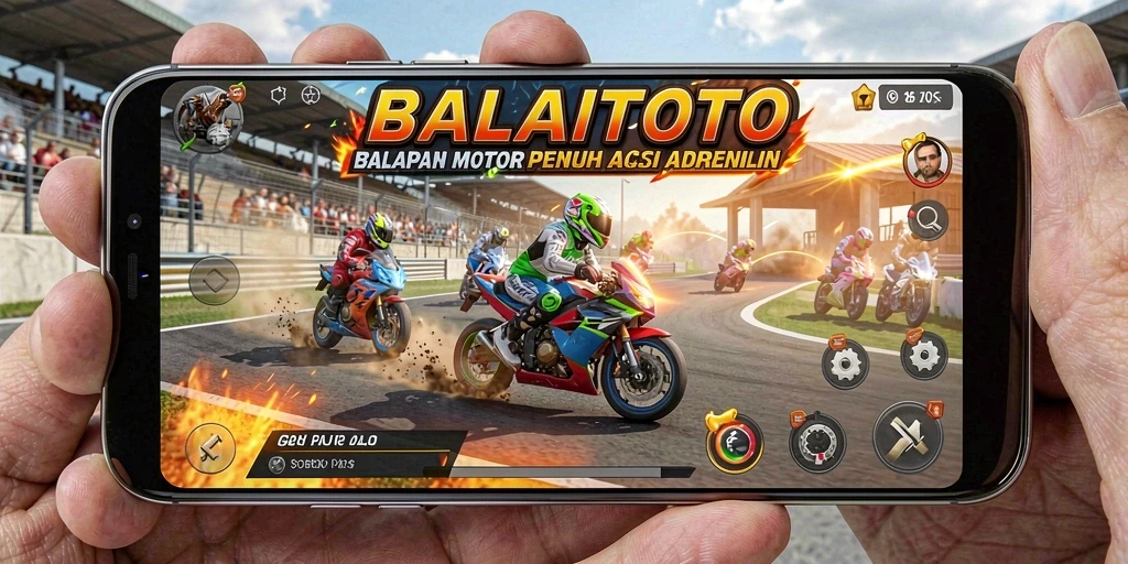 Gameplay BALAITOTO yang menegangkan dalam balapan motor.