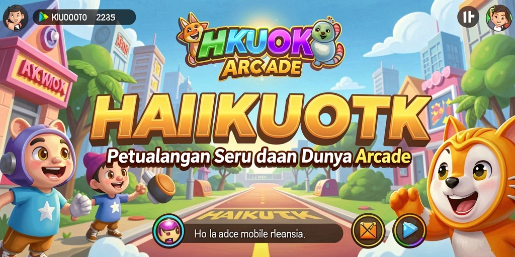 Screenshot HAIKUOTK menampilkan gameplay seru dalam arena arcade.