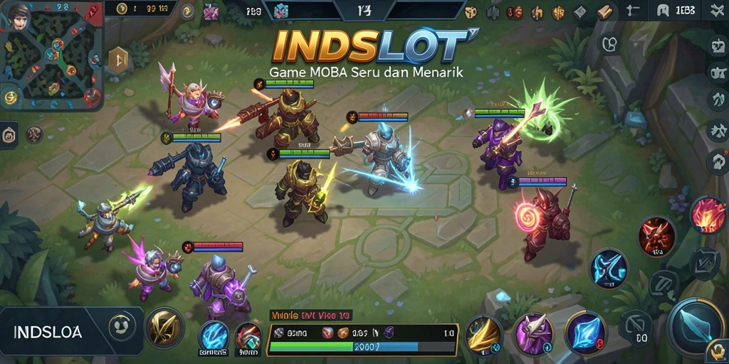 Gameplay MOBA yang seru dan penuh aksi di INDSLOT.