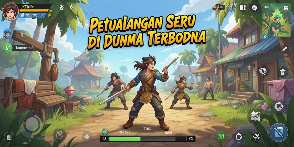 Screenshot menunjukkan gameplay JKTWIN yang seru dan interaktif.