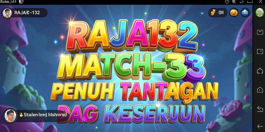 Screenshot gameplay RAJA132 menampilkan aksi Match-3 yang seru.