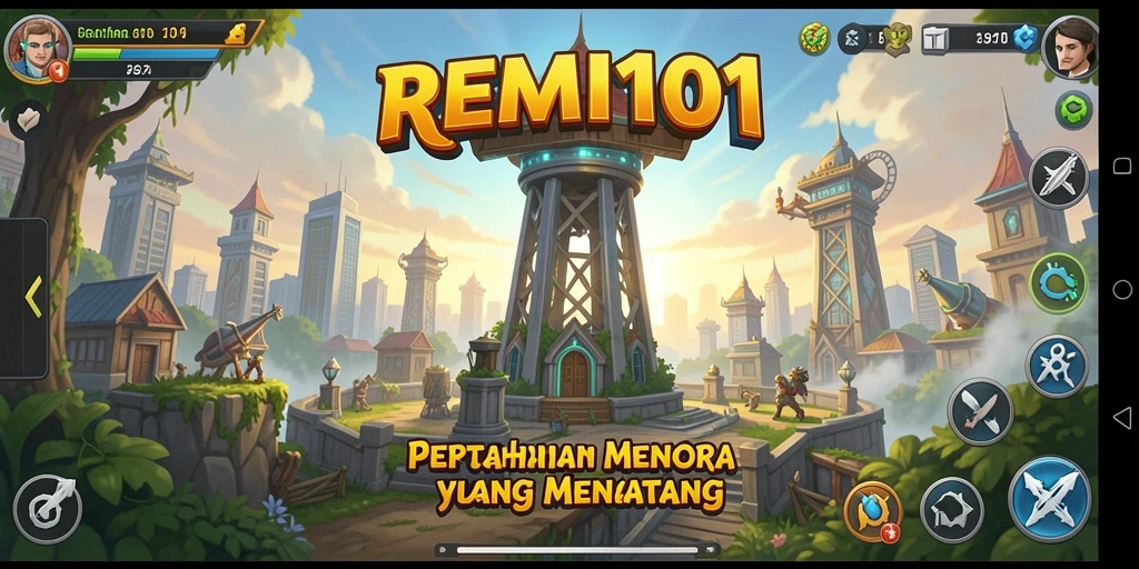 Gambaran gameplay strategis Tower Defense yang mendebarkan.